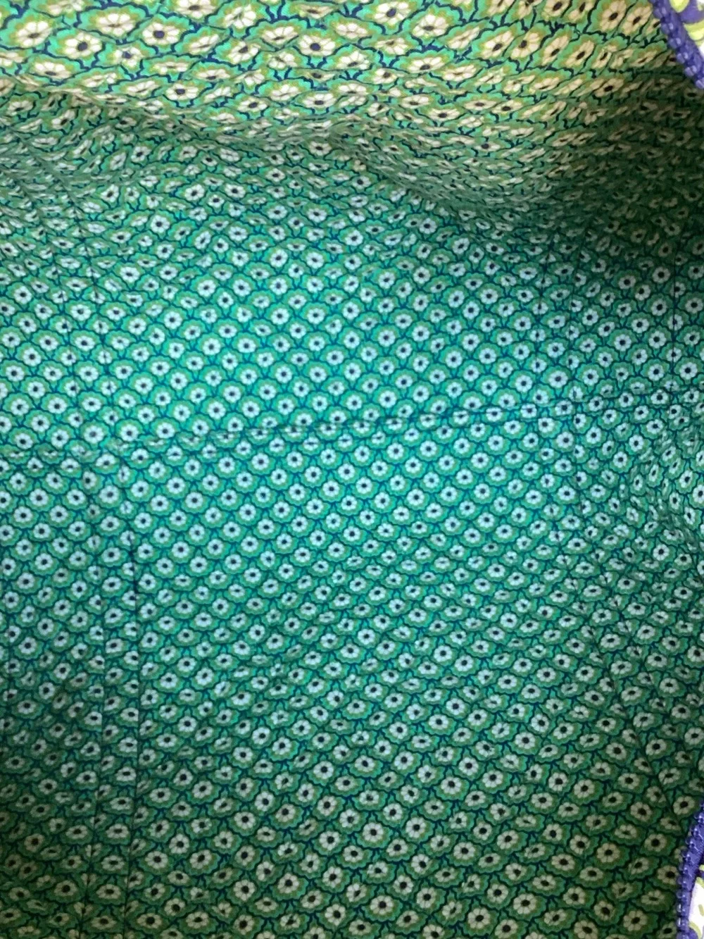 Vera Bradley Rhythm and Blues Quilted Paisley Travel Duffel - Picture 6 of 8